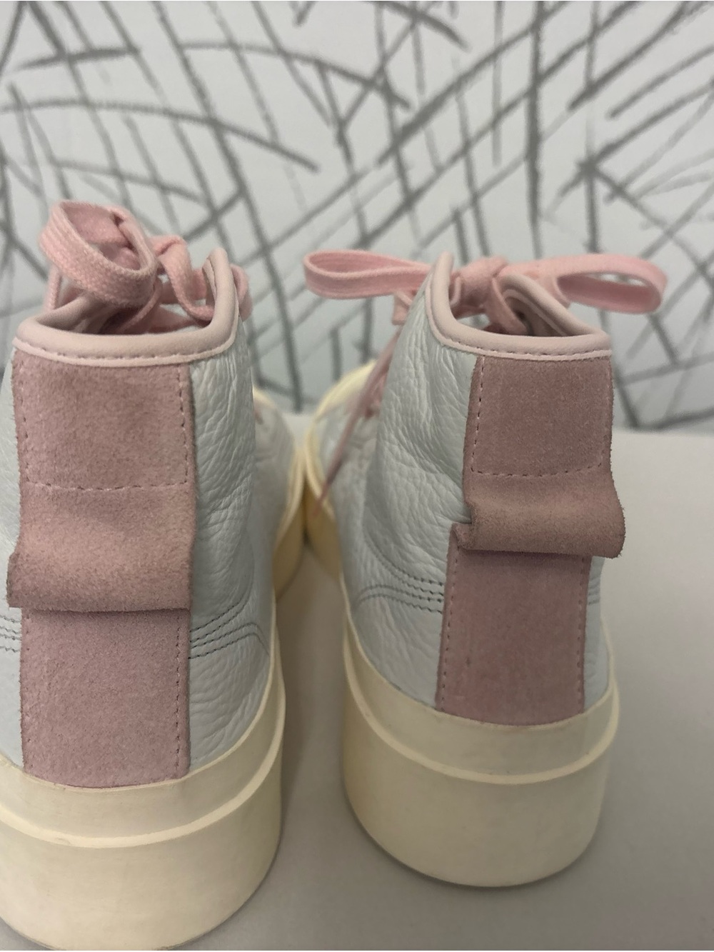 adidas Nizza Bonega Mid Platform Sneakers Pink/White Size 8 - Picture 4 of 10